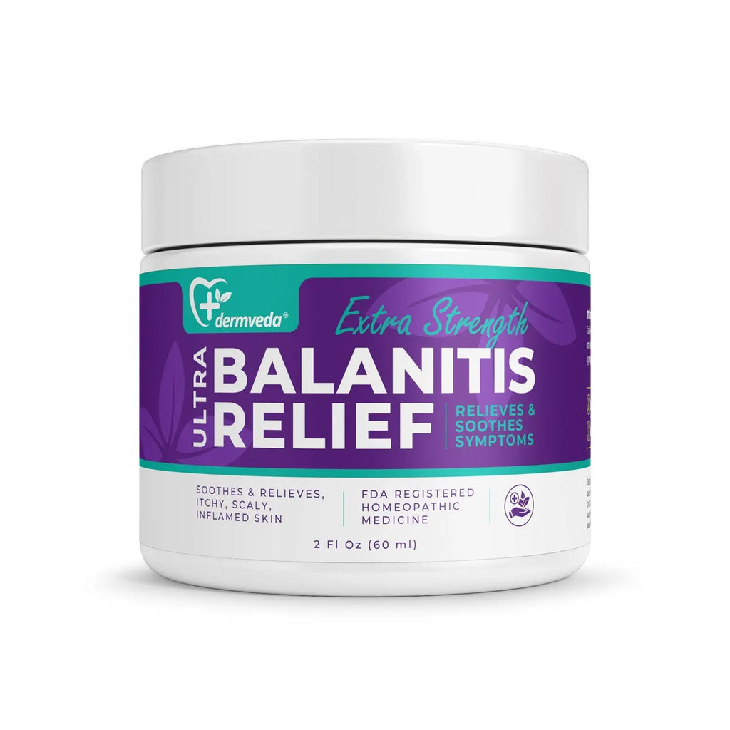 Dermveda Balanitis Relief Cream soothes itchy, inflamed skin.