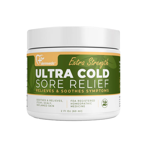 Dermveda cold sore relief cream for fever blister healing and soothing relief
