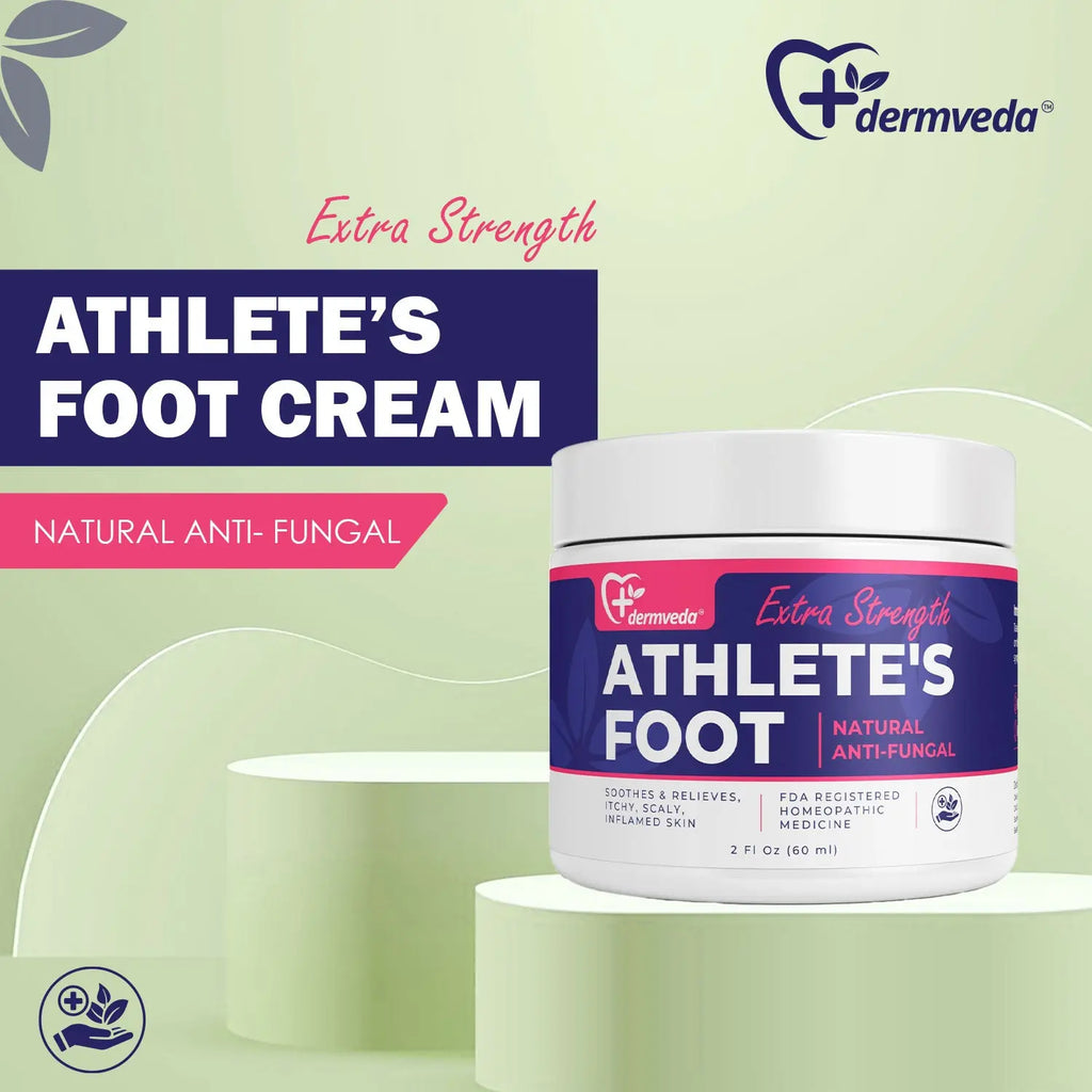Extra strength antifungal cream for athletes foot, soothes itchy skin.