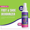 Foot and Shoe Deodorizer Spray with tea tree oil for cleaner deodorizing.
