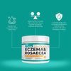 Dermveda natural cream for eczema and rosacea relief; soothes itchy skin.