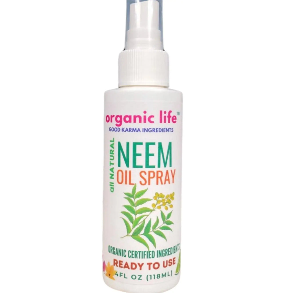 Neem Oil Spray for hair and itchy skin, infused with natural herbs.