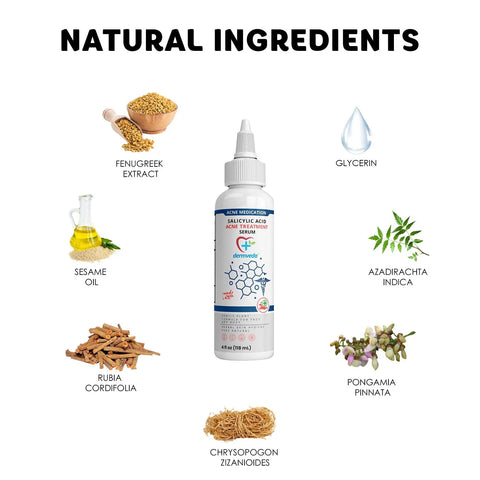 Natural Acne Treatment Serum with Salicylic Acid - Effective Cystic Ac