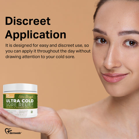 Dermveda Cold Sore Relief cream for fever blister healing treatment