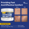 Before and after using Dermveda cream – visible reduction in shingles rash redness and inflammation