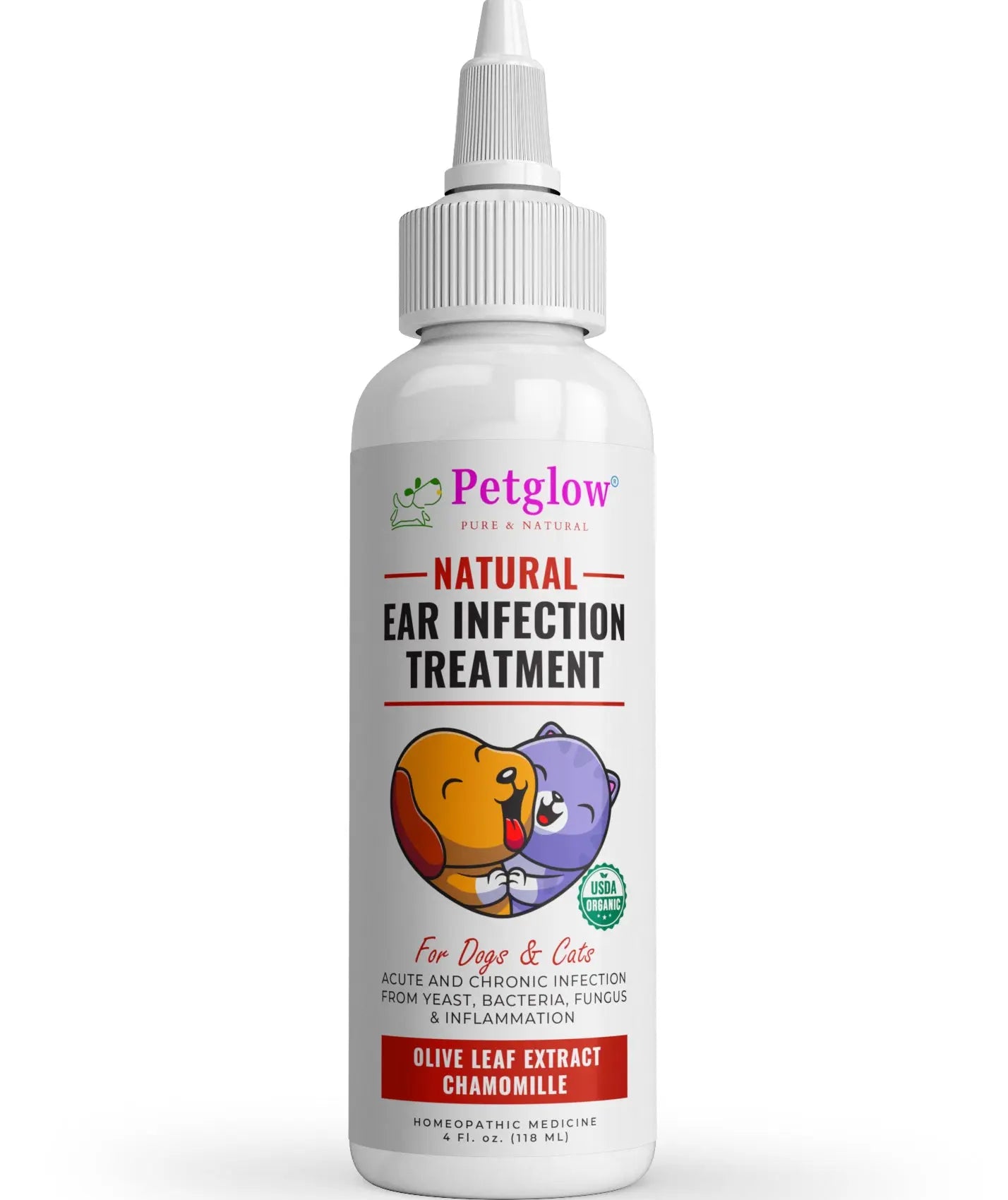Natural ear infection treatment for dogs and cats with Olive Leaf Extract.