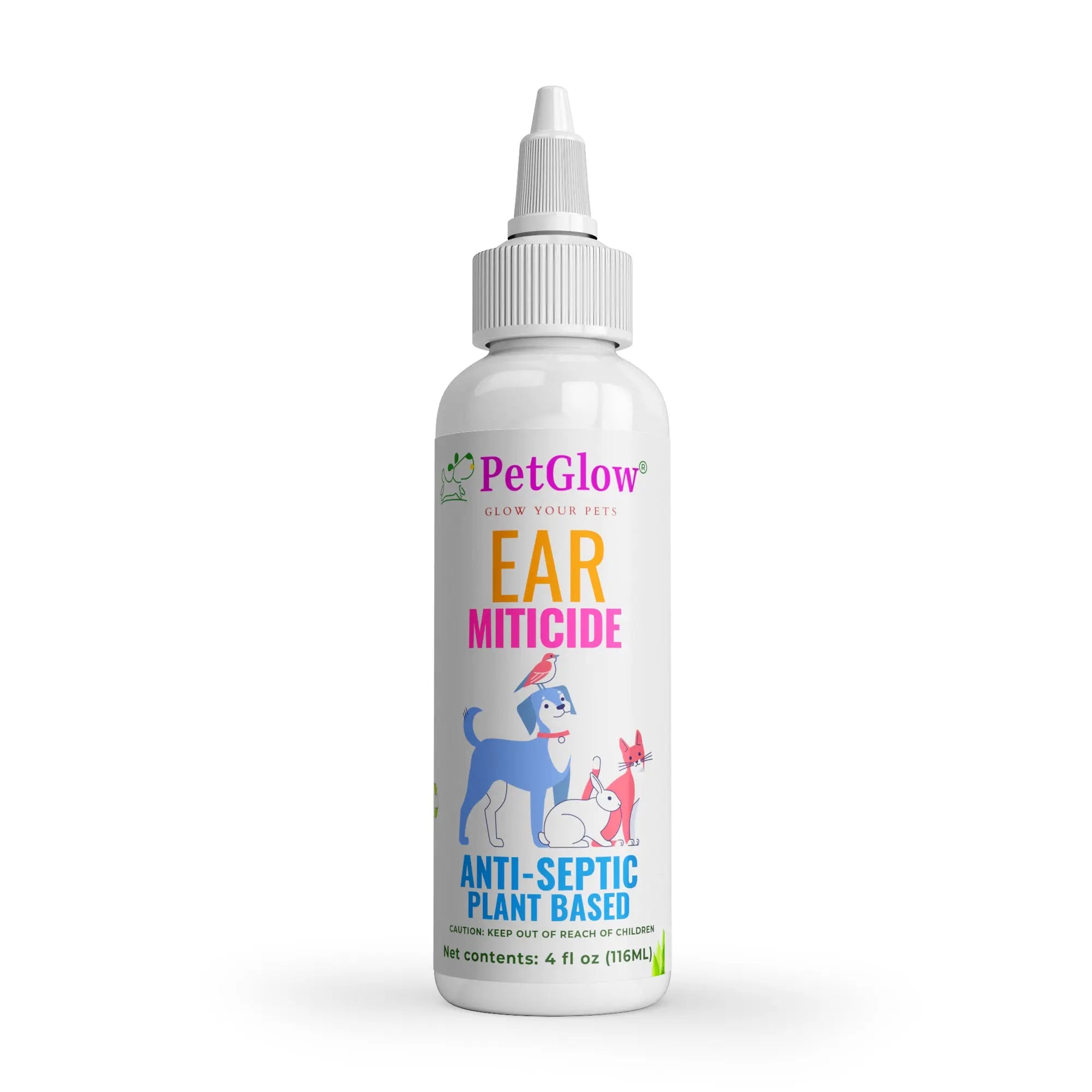 Pet Ear Mite Treatment | Dogs and Cats | All Natural | Gentle No Sting PETGLOW