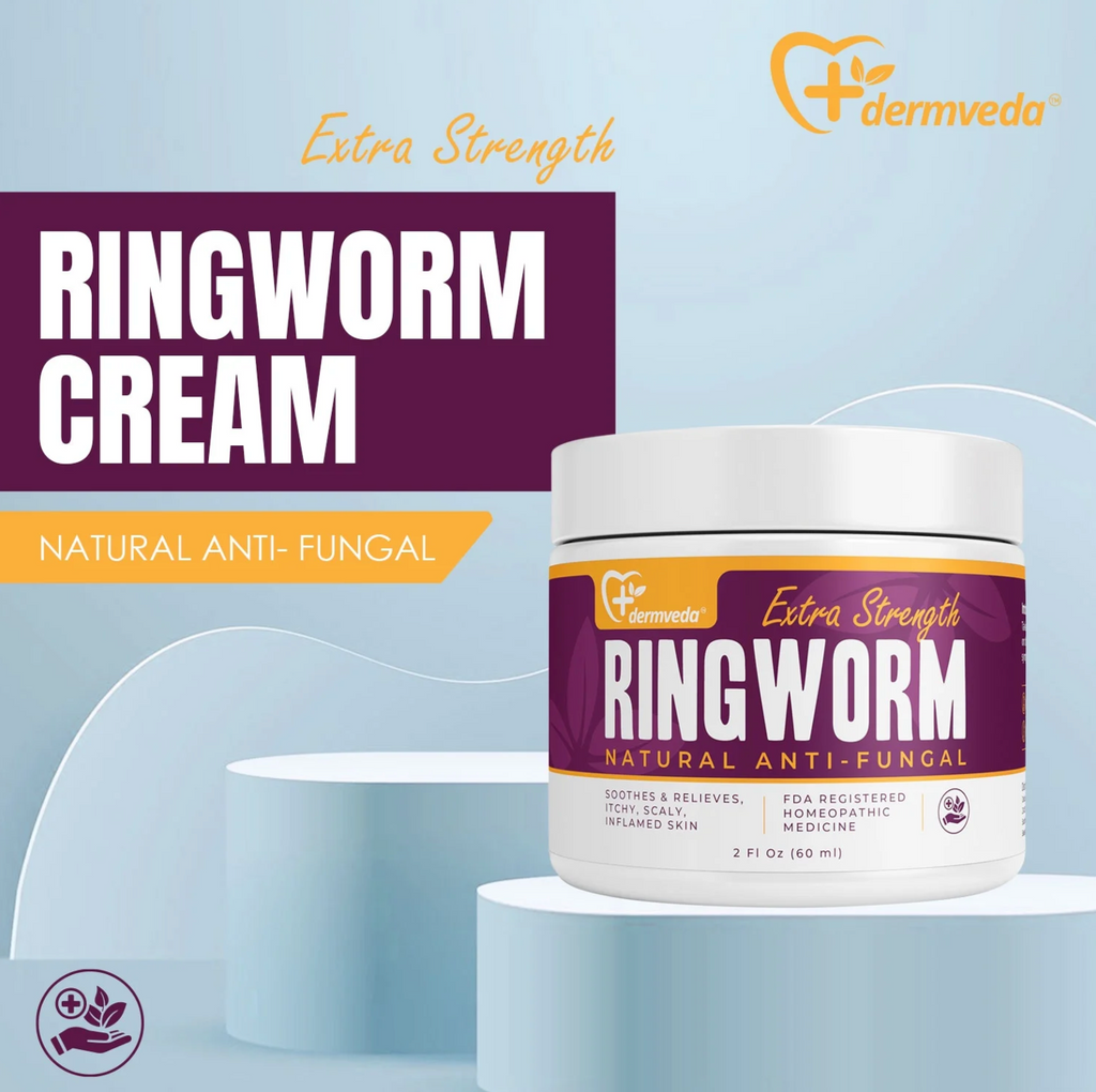 Dermveda ringworm cream, extra strength natural anti-fungal treatment.