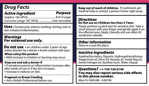 Drug facts for antifungal cream, active ingredients and purpose