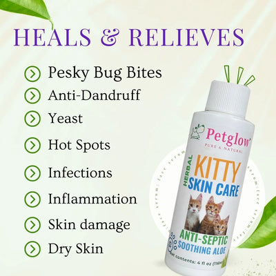 Cat Skin Itch relief Dandruff Dry Shampoo Grooming Spray.